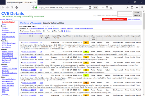 Once a hacker knows what software your website uses, its easy to lookup known security holes using databases like cvedetails.com