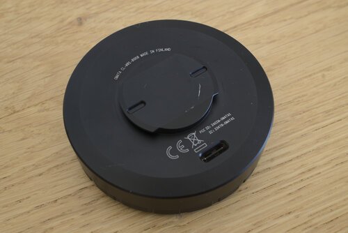 The mechanical display is actually very power efficient, providing a 17+ hours battery life. Charging is done using a standard USB-C connector on the back.