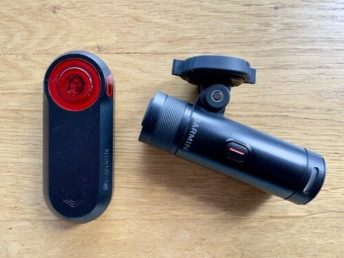 Battery powered Garmin Varia lights - beautiful when they work - but no longer my cup of tea