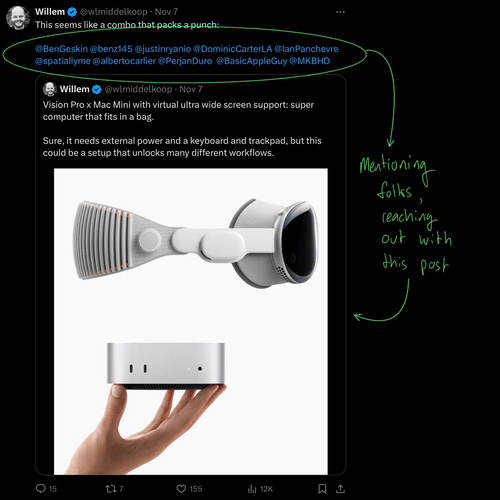 Post wrapping my original X-post, with a simpler tag line, mentioning authors that I manually selected to have posted on the subject of my post