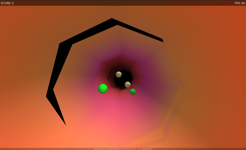3D Game Engine in action, note the graphical glitches in the artery's wall