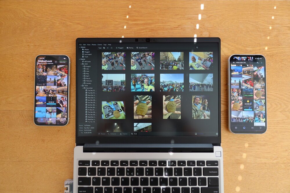 Syncing photos between laptop and smartphones - Shotwell and Aves Gallery app working together