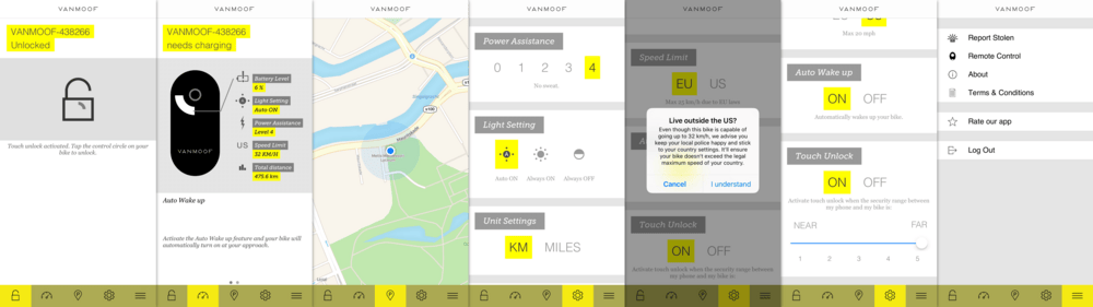 La aplicación VanMoof