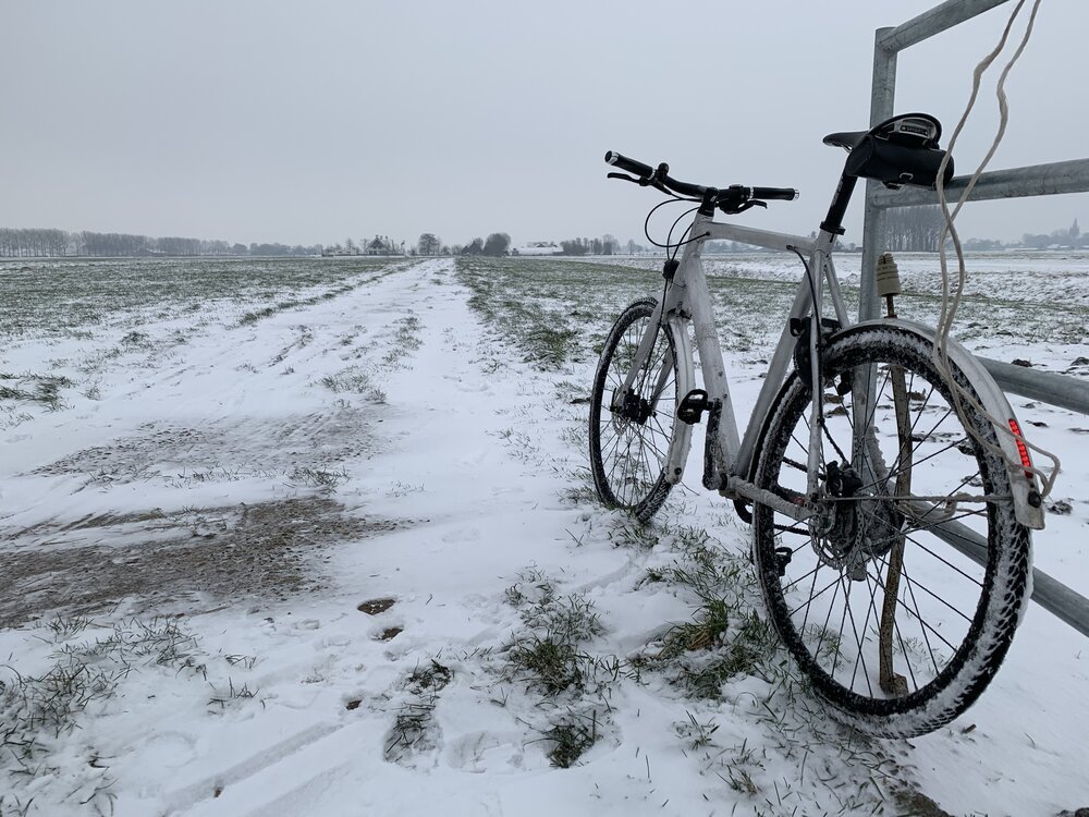 Mi bici en invierno