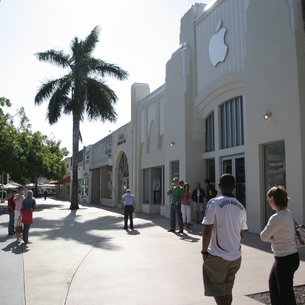 Visitando la Apple Store en Miami Beach en 2008