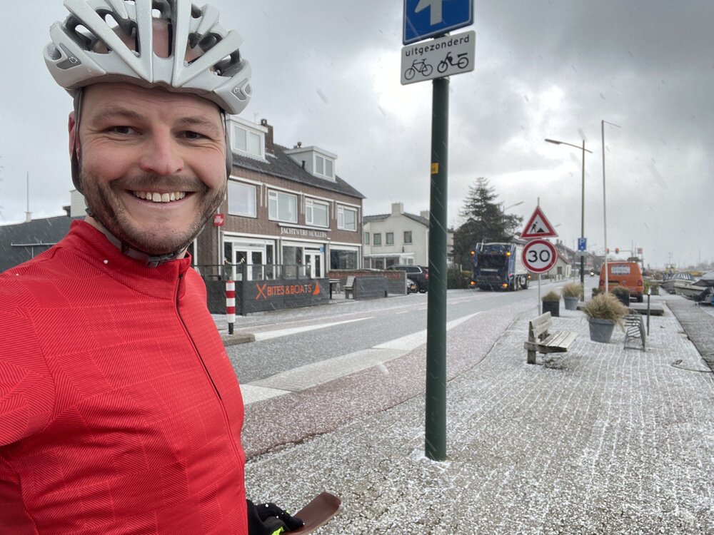 Entrenando bajo una granizada helada... (Haarlemmermeerpolder)