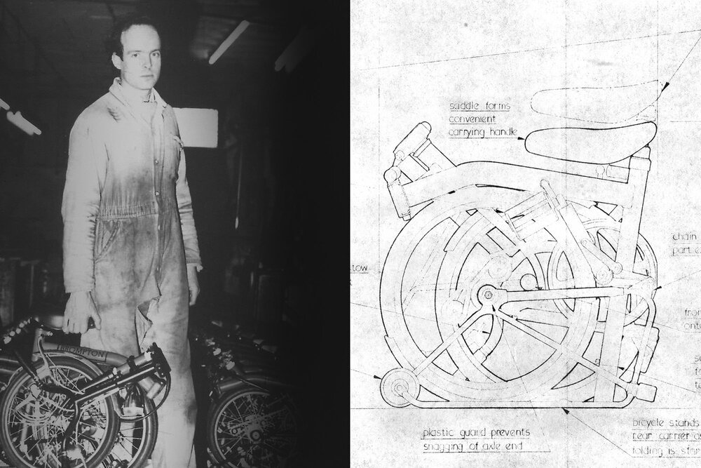 Andrew Ritchie inventor de la bicicleta plegable de 3 partes Brompton