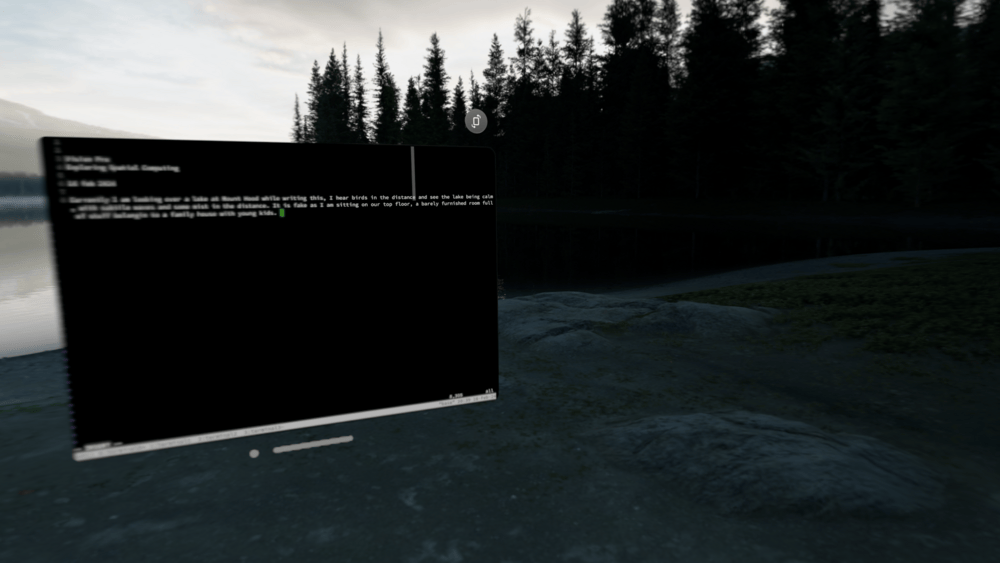 Escribiendo esta entrada del blog en Mount Hood...