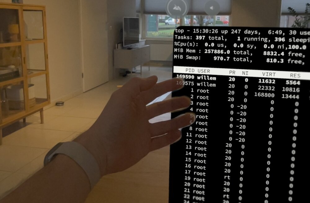 Las proyecciones parecen tan naturales que mi mente está realmente convencida de que puede tocar las cosas.