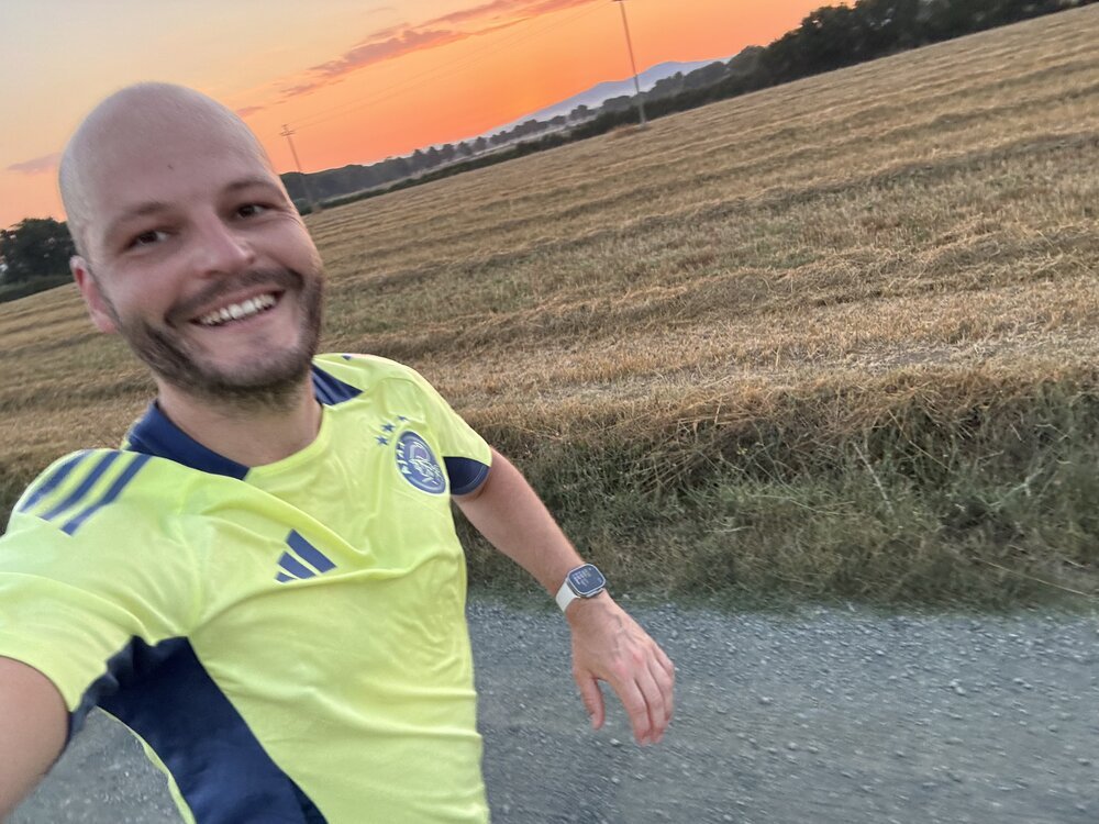 Despertando temprano en la Toscana, para salir a correr antes del amanecer (escapando del intenso calor)