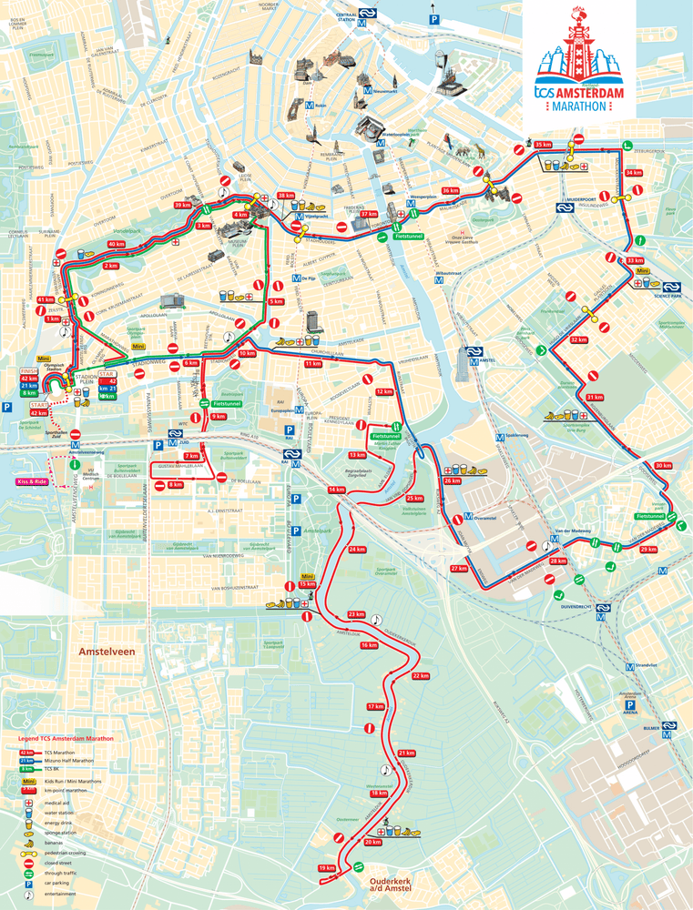 Recorrido de la Maratón TCS de Ámsterdam