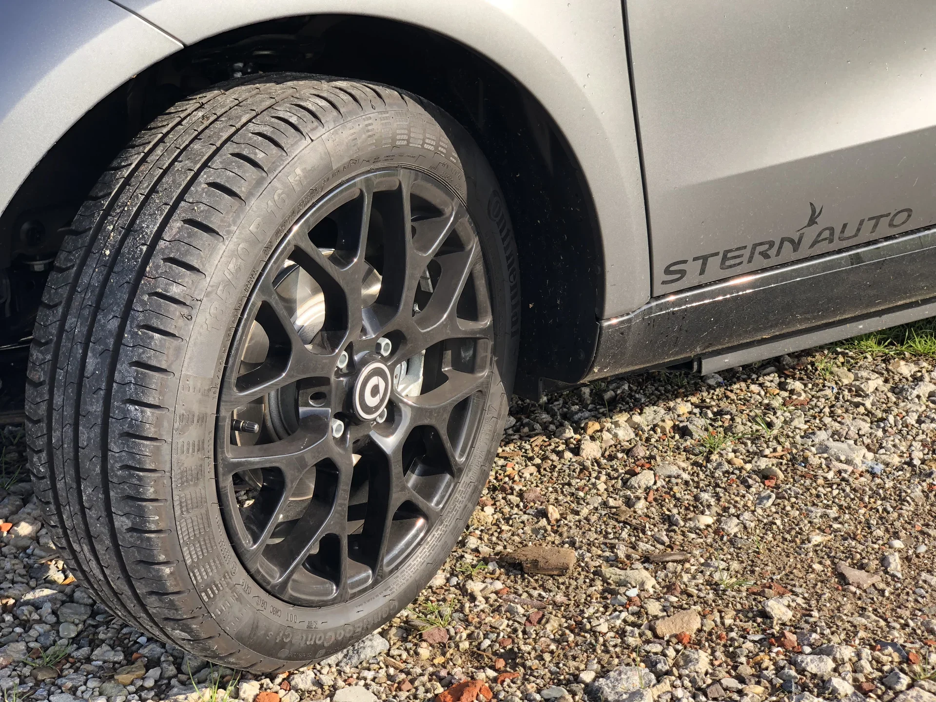 Around town in an electric car