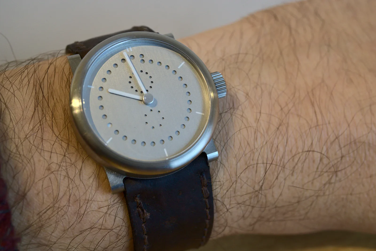 De 36MM maat is perfect voor mijn pols
