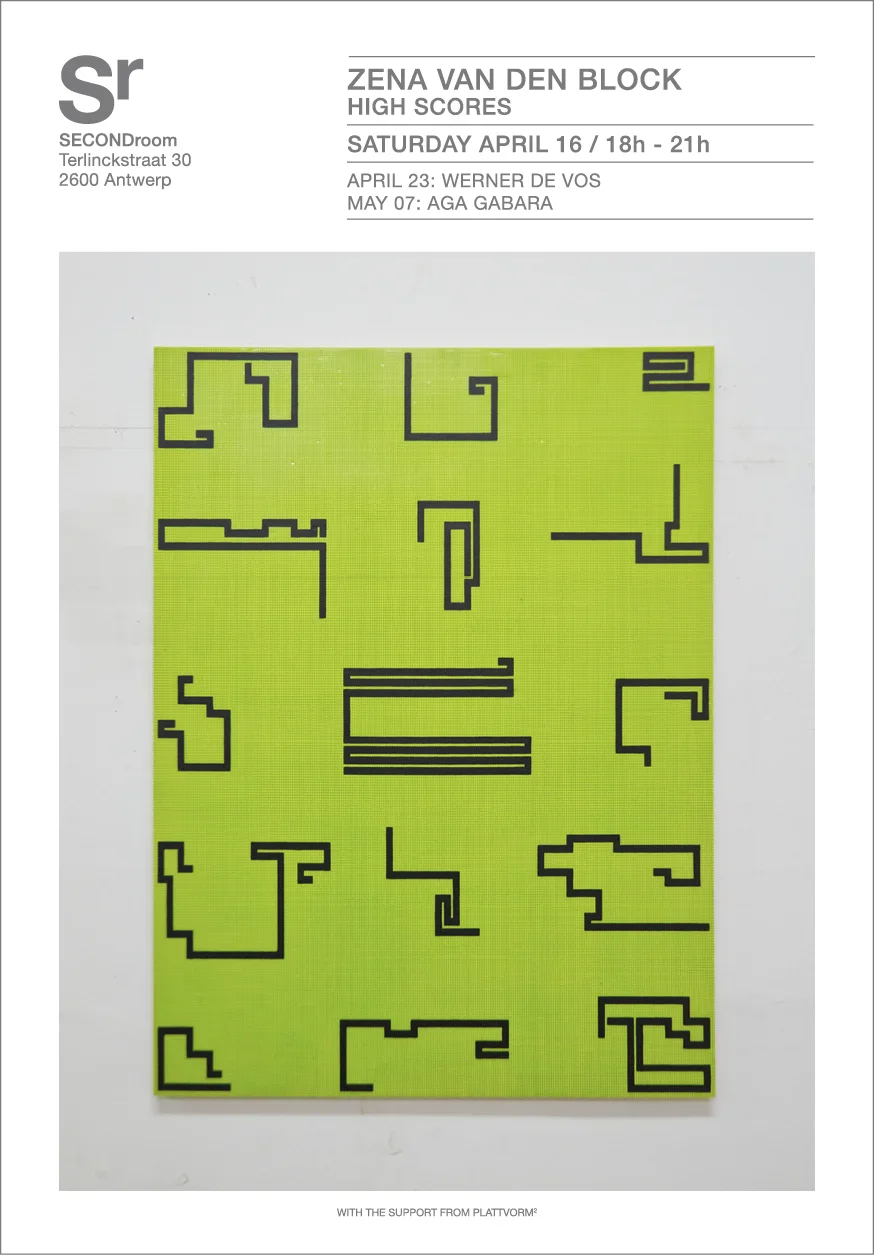 Snake art works in SECONDroom Antwerp: "High Scores" by Zena Van den Block