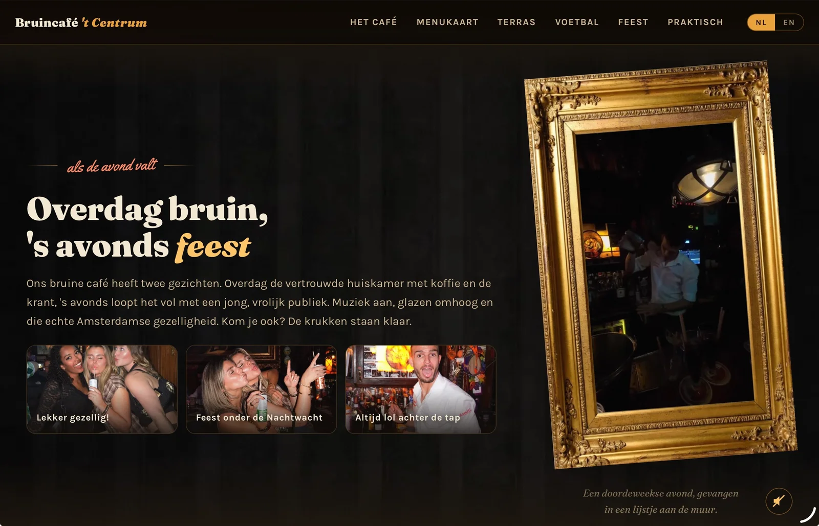 centrumbar.nl: brown cafe by day, party by night (in development)