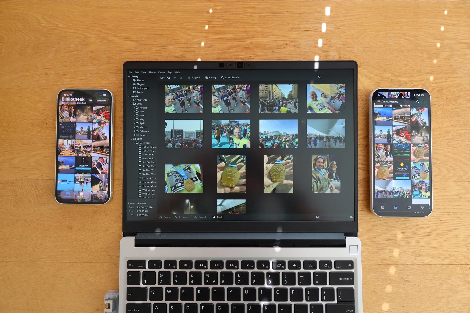 Foto's synchroniseren tussen laptop en smartphones - de Shotwell en Aves Gallery-app werken samen