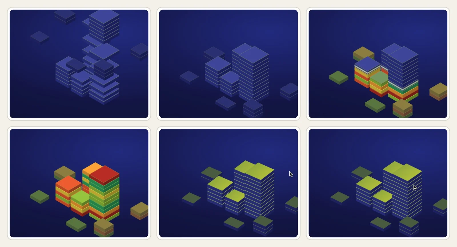 Floor by floor, then the scan: every floor gets the colour of its condition