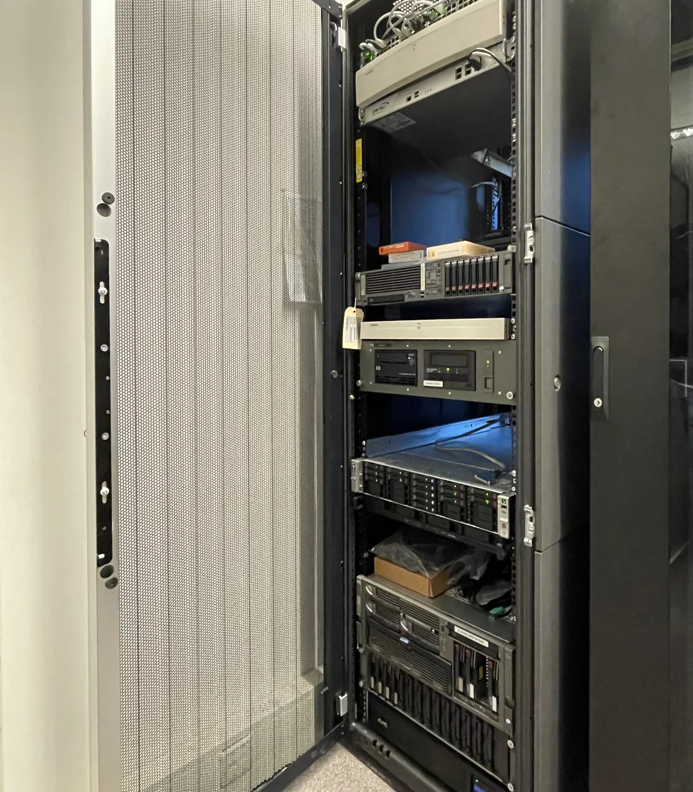 Determining "what is what?" involves opening doors, following cables, checking lights and listing machine names