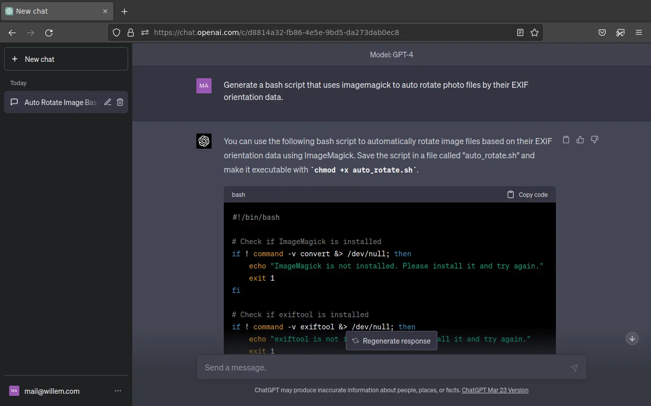 Generating code is as easy as typing in a descriptive prompt