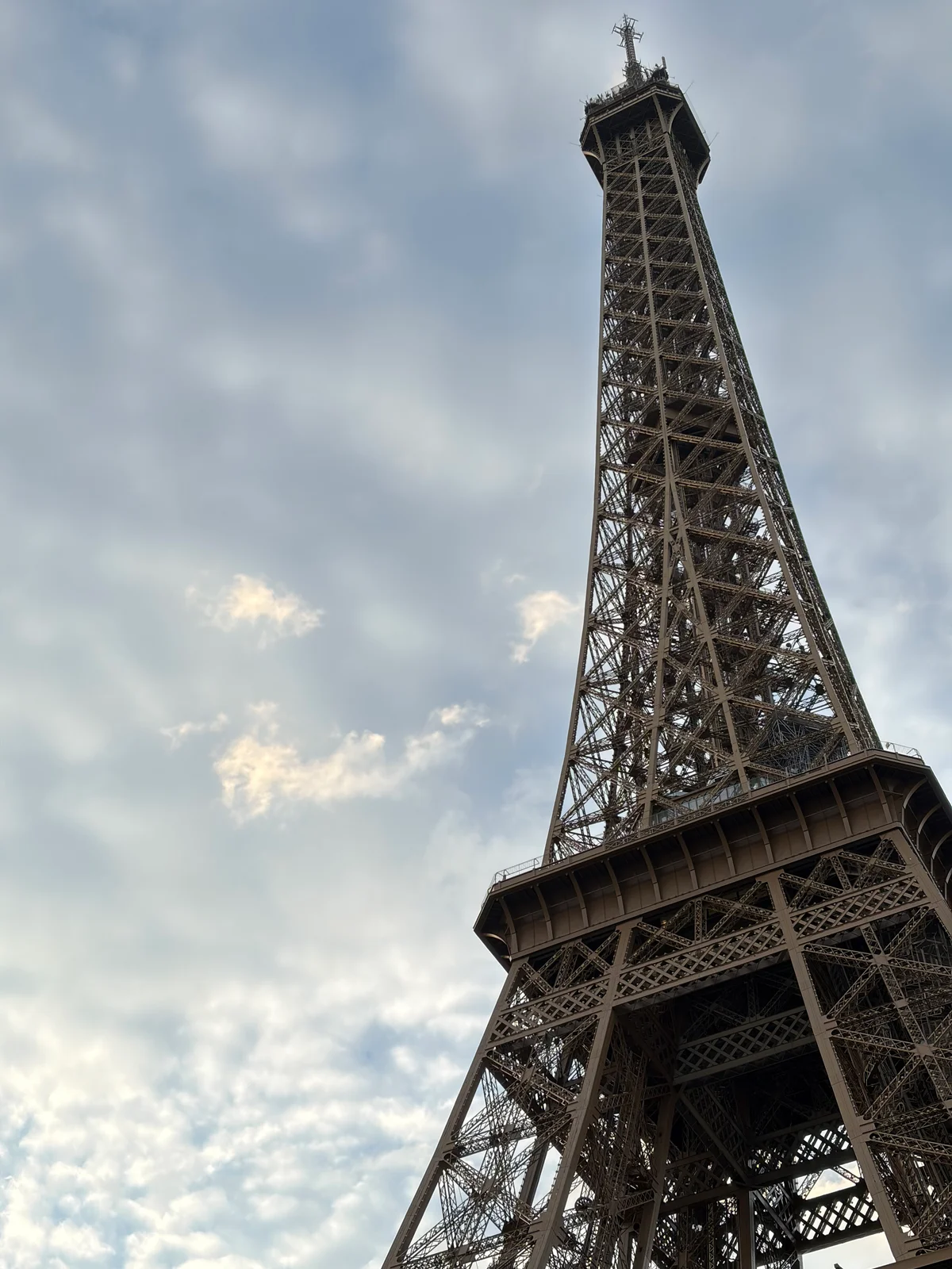 The Eiffel tower from below at the turnaround, not fast or strong
