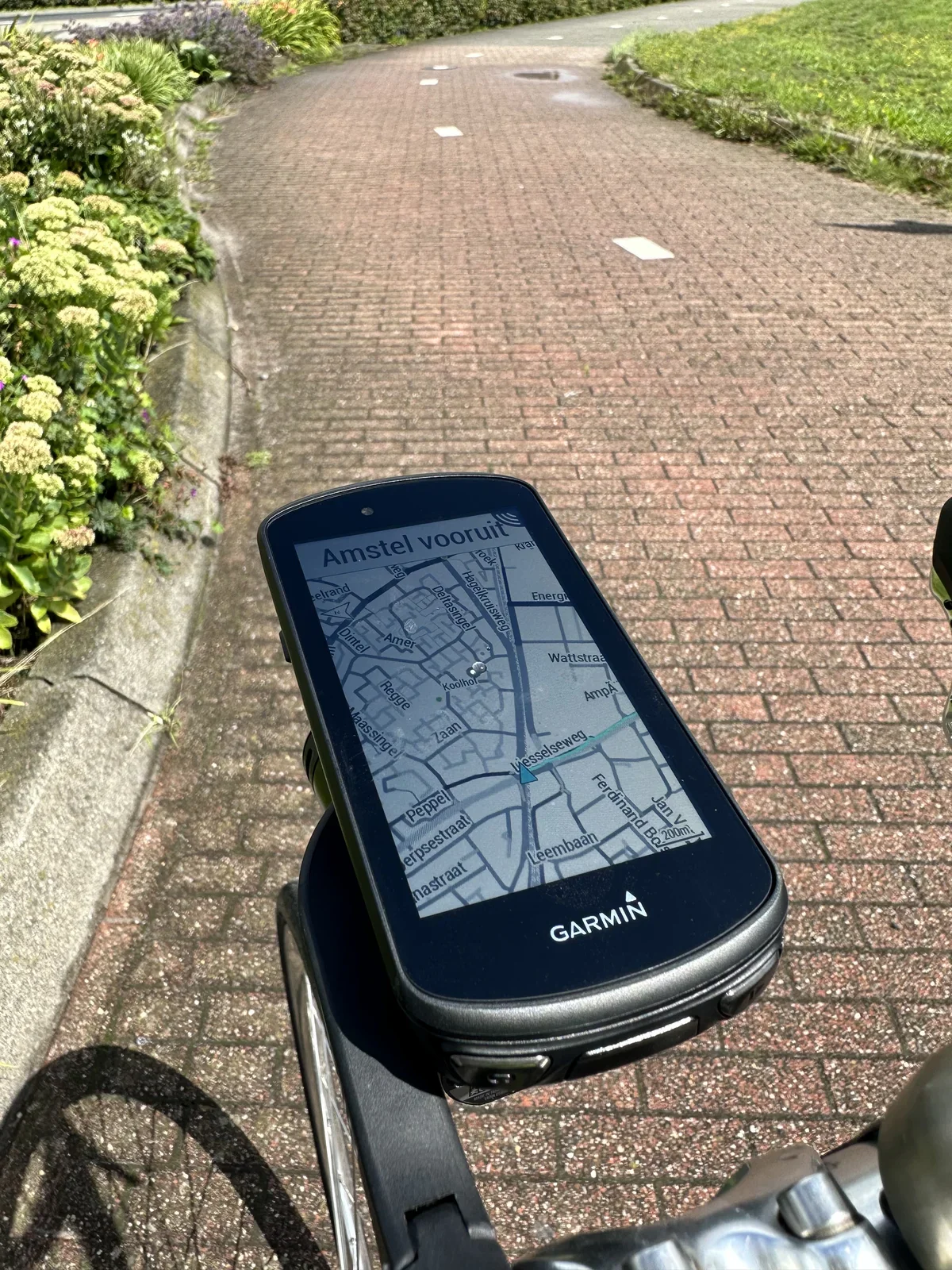 Using the Garmin Edge 1030 to navigate and explore - who would have thought that I would encounter an "Amstel" near Limburg?