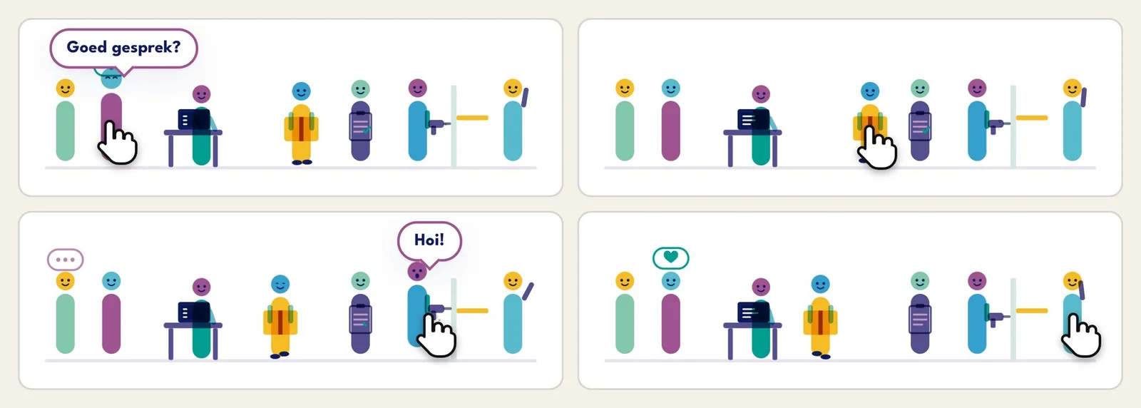 Tap a colleague: everyone has something to say