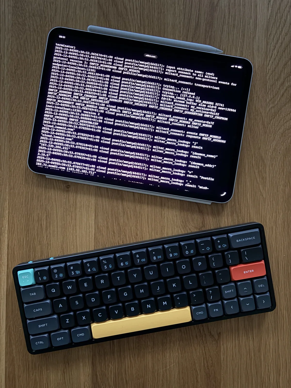 iPad Pro with the NuPhy Air60 V2 keyboard (in Basalt Black)
