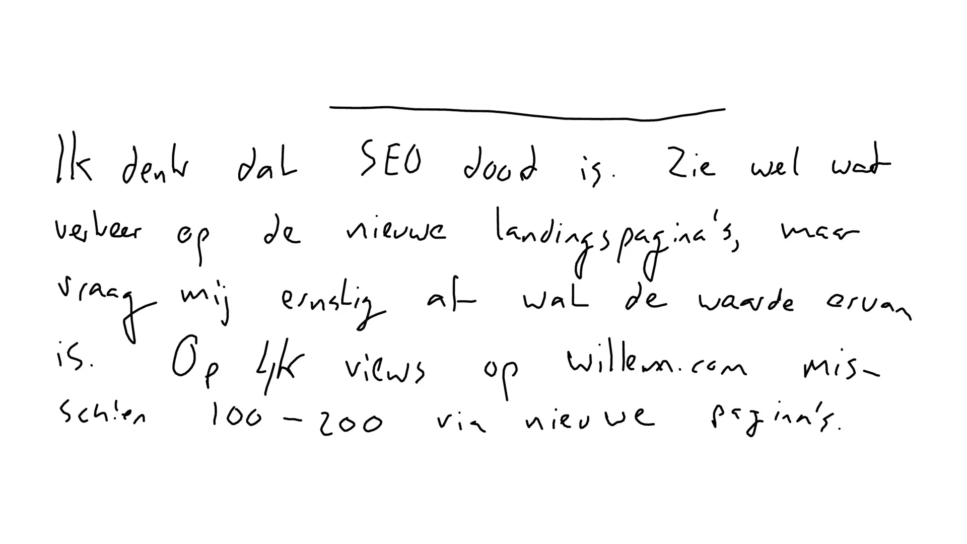 SEO is dood