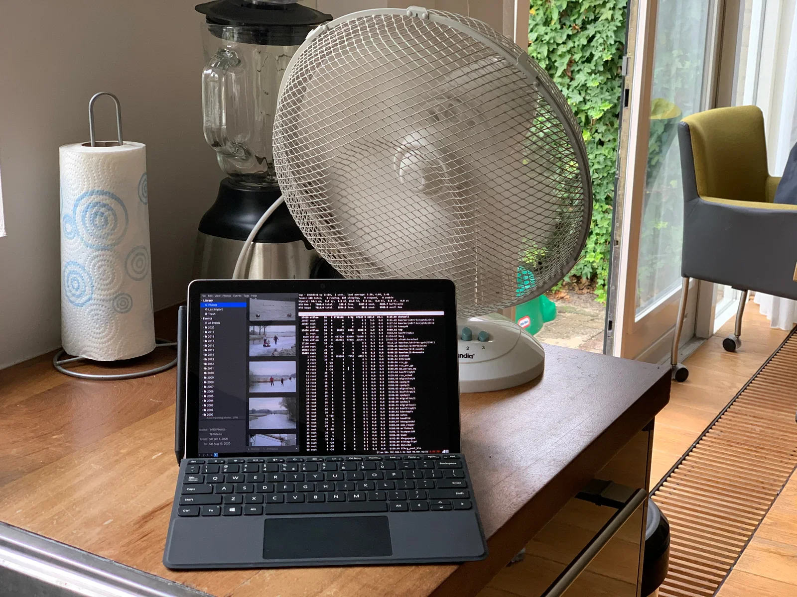 Importing all photos into Shotwell caused my tablet to run a little hot (as it generated new thumbnails) - a problem solved using an rather analogue solution: a ventilator