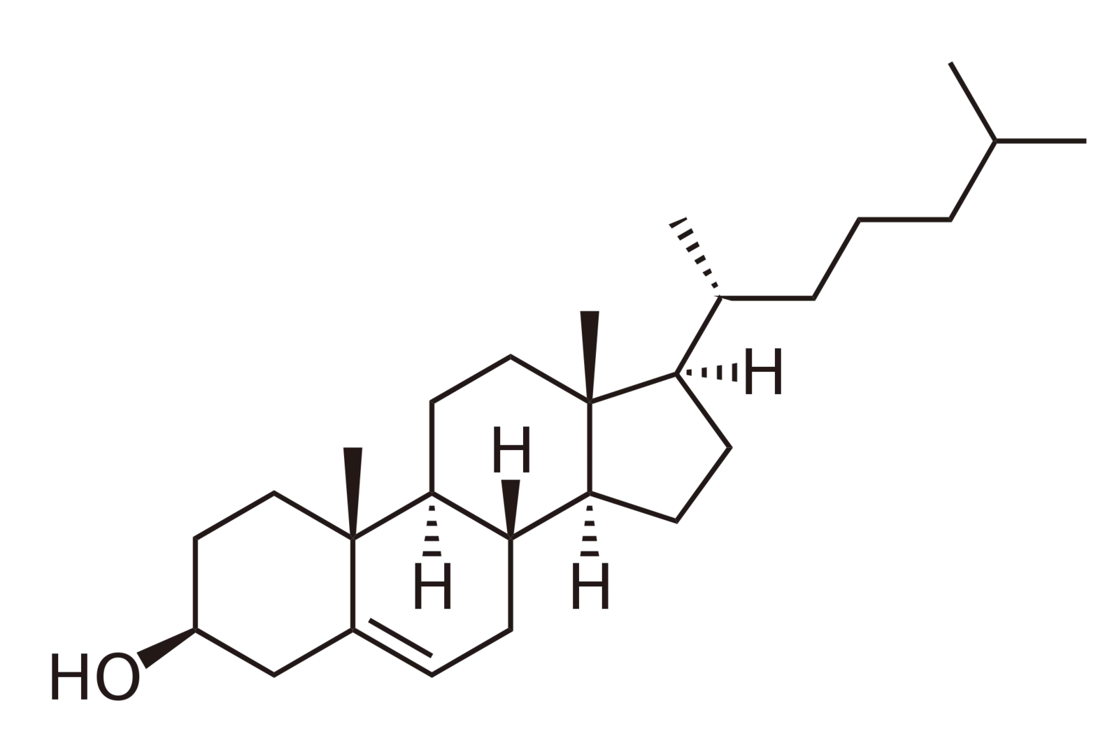 Chemical structure of Cholesterol