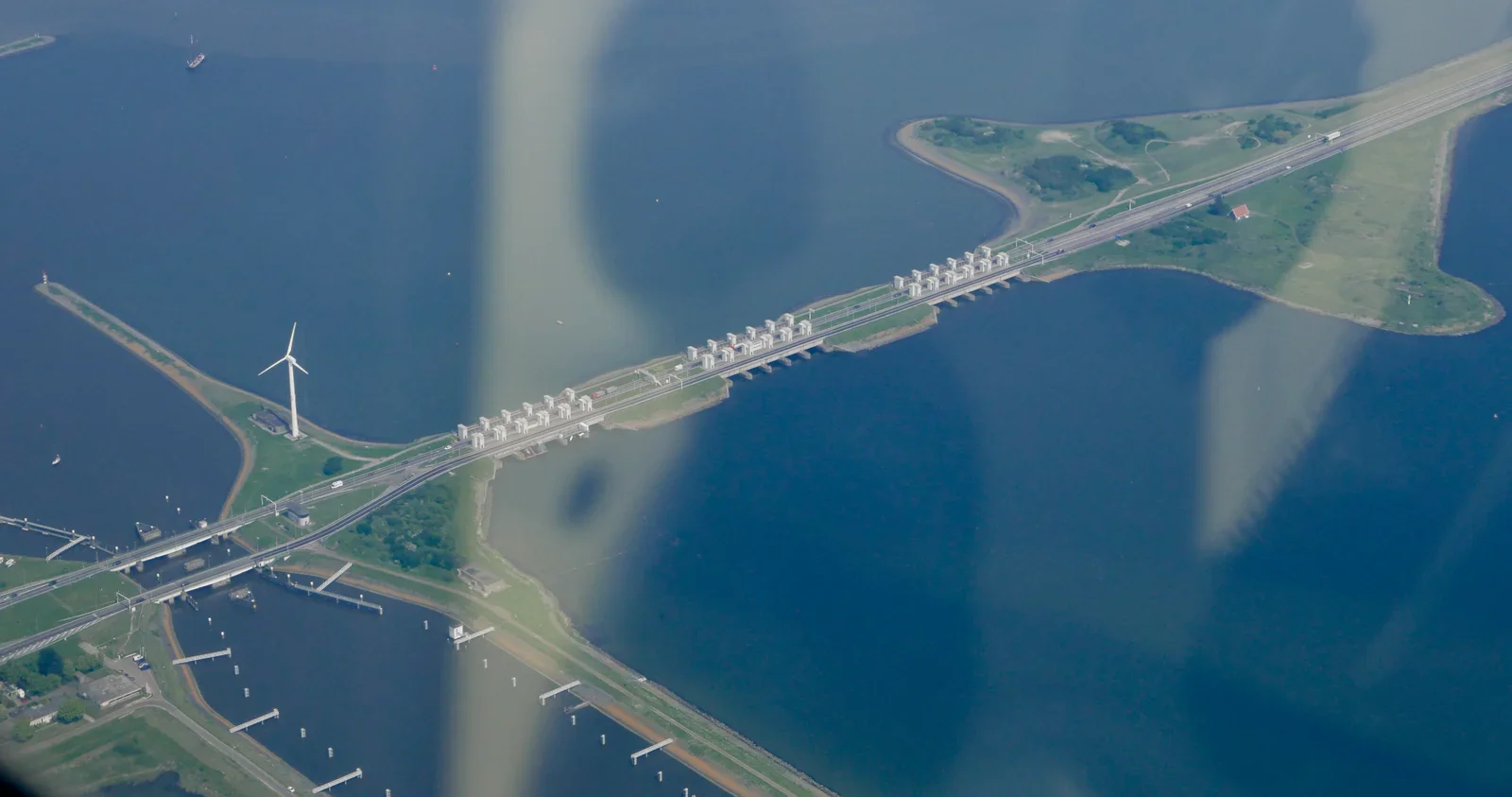 Stevinssluizen near Den Oever, part of de Afsluitdijk