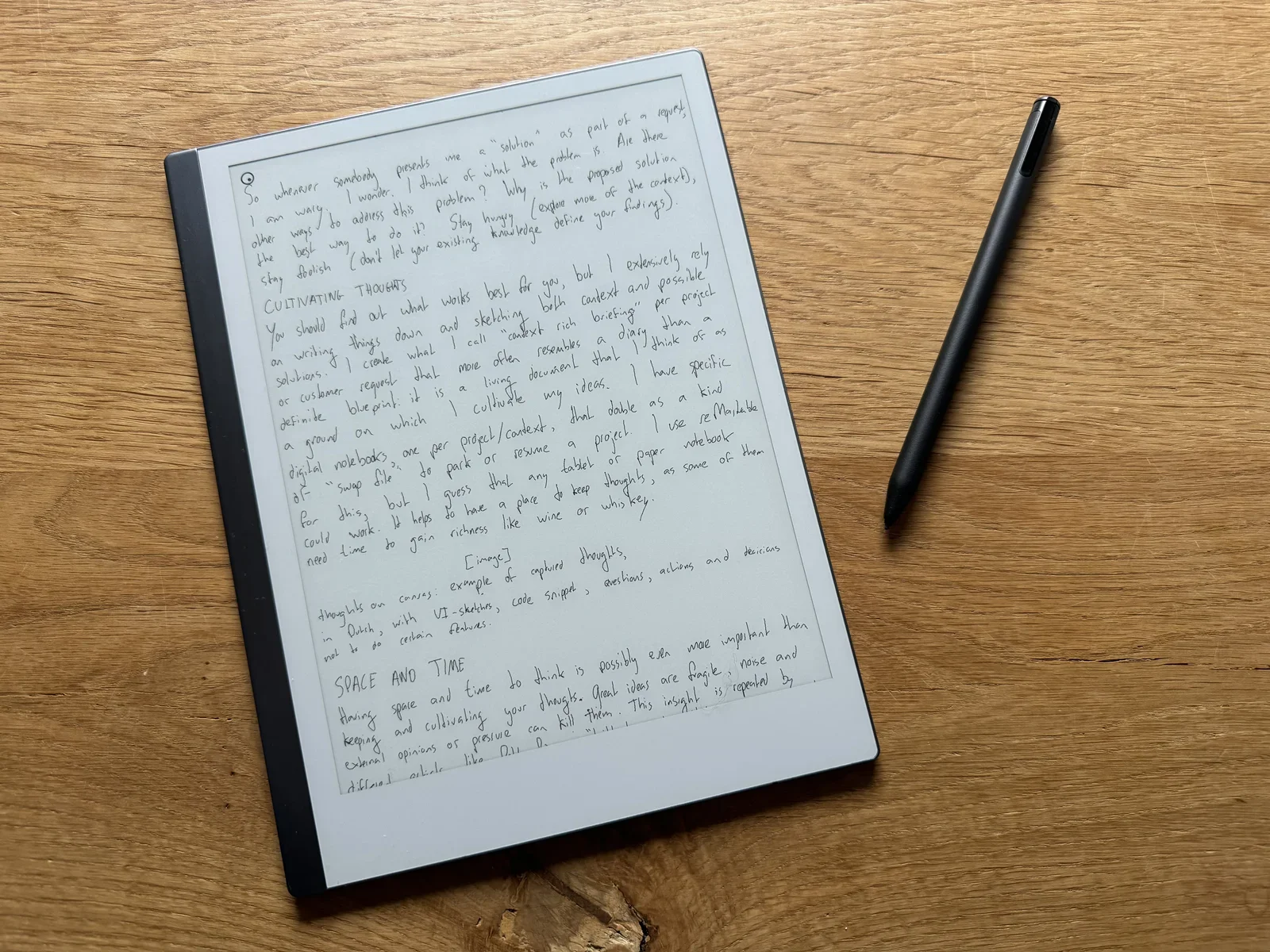 I write things down