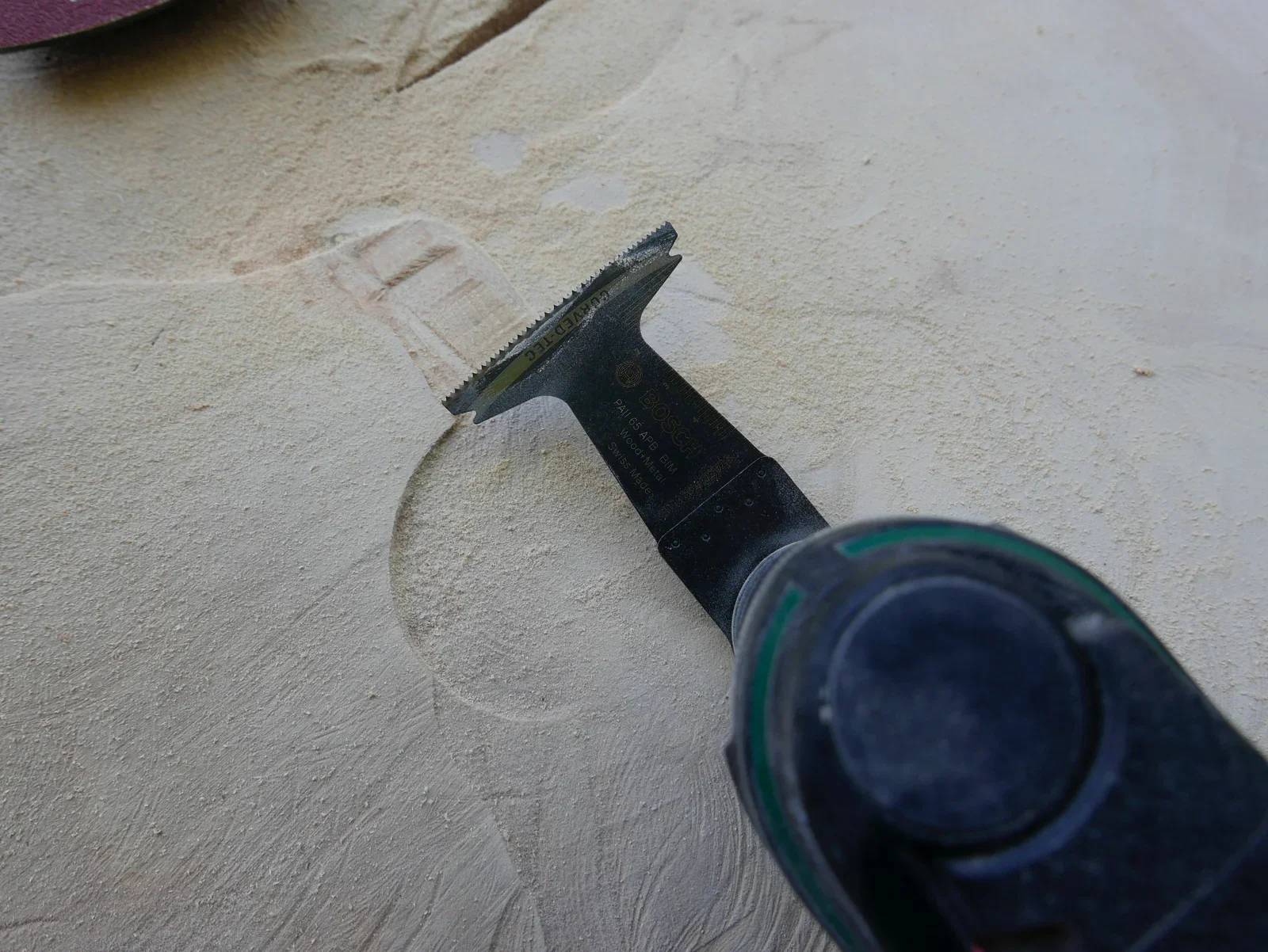 Sawing off rough edges
