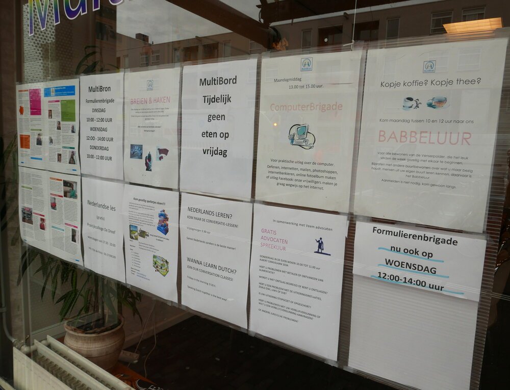 In het buurthuis worden verschillende activiteiten georganiseerd