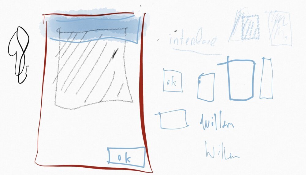 Eerste krabbel om de respons van de pencil te zien