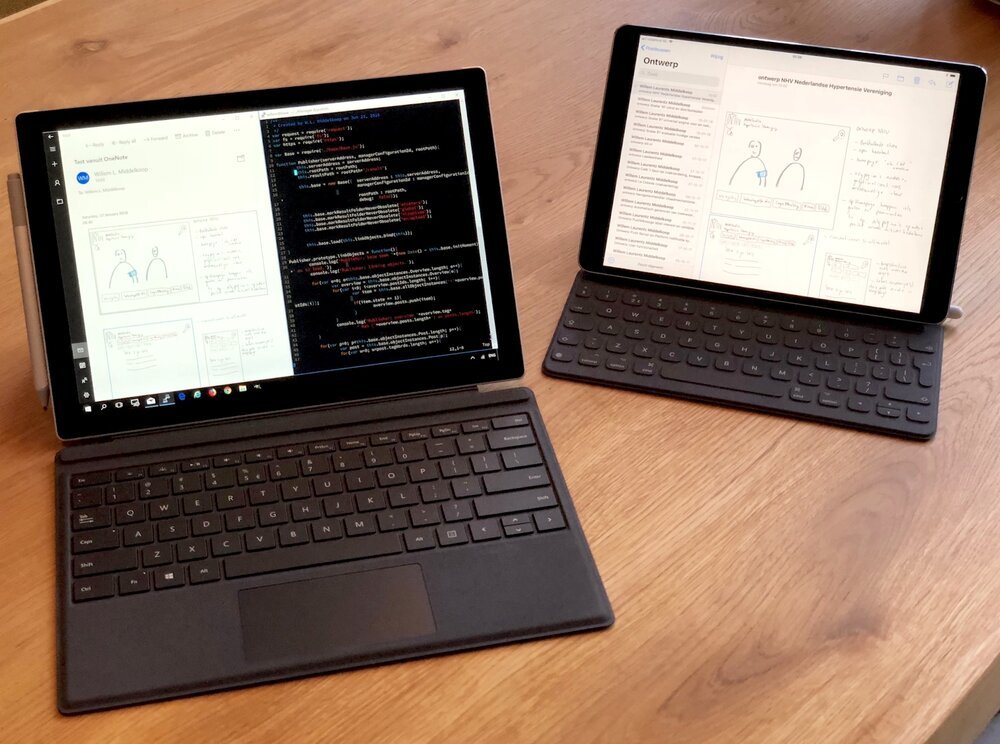 De Surface en iPad als laptop gebruiken