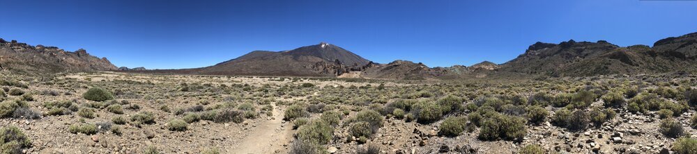 Panorama in de Las CaƱadas-caldera