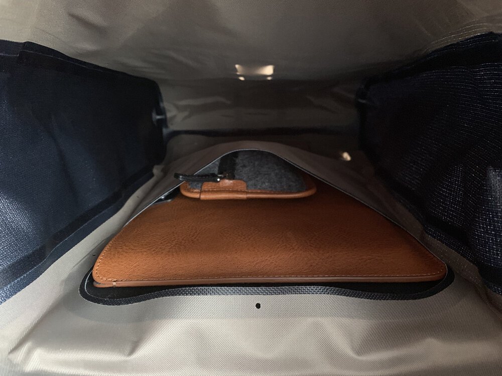 Binnenkant van de Ortlieb Urban Rugzak - comfortabel ruim