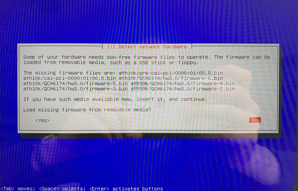 Ontbrekende firmware maakt hardware onbruikbaar tijdens de installatie