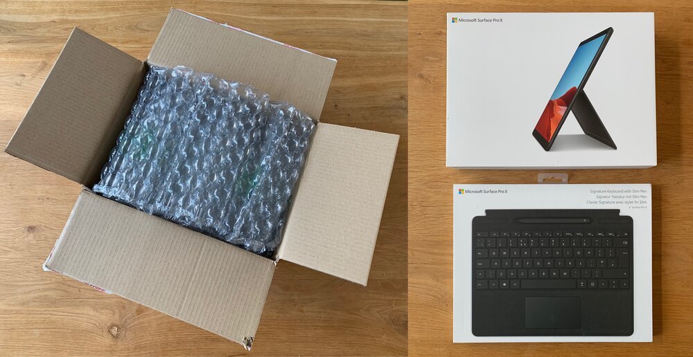 Surface Pro X uitpakken