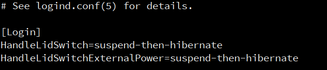 Configureer de LidSwitch (in systemd's login.conf) om automatisch te suspenderen en te hervatten wanneer je de Surface type cover sluit, ik heb deze geconfigureerd om suspend-then-hibernate te gebruiken met een time-out