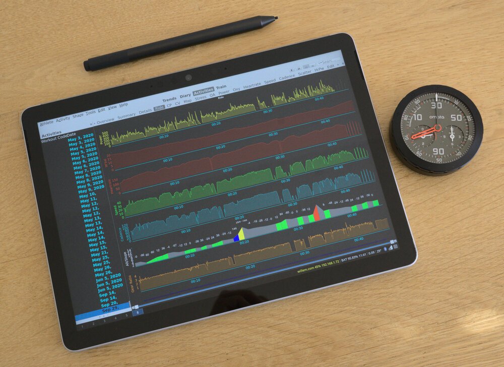 FIT-bestanden analyseren met GoldenCheetah op mijn tablet