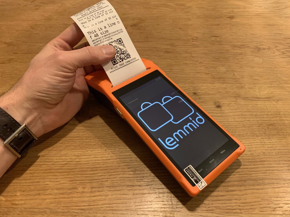 Zijn party trick is de ingebouwde printer - super handig in de context van het afhandelen van (online) bestellingen