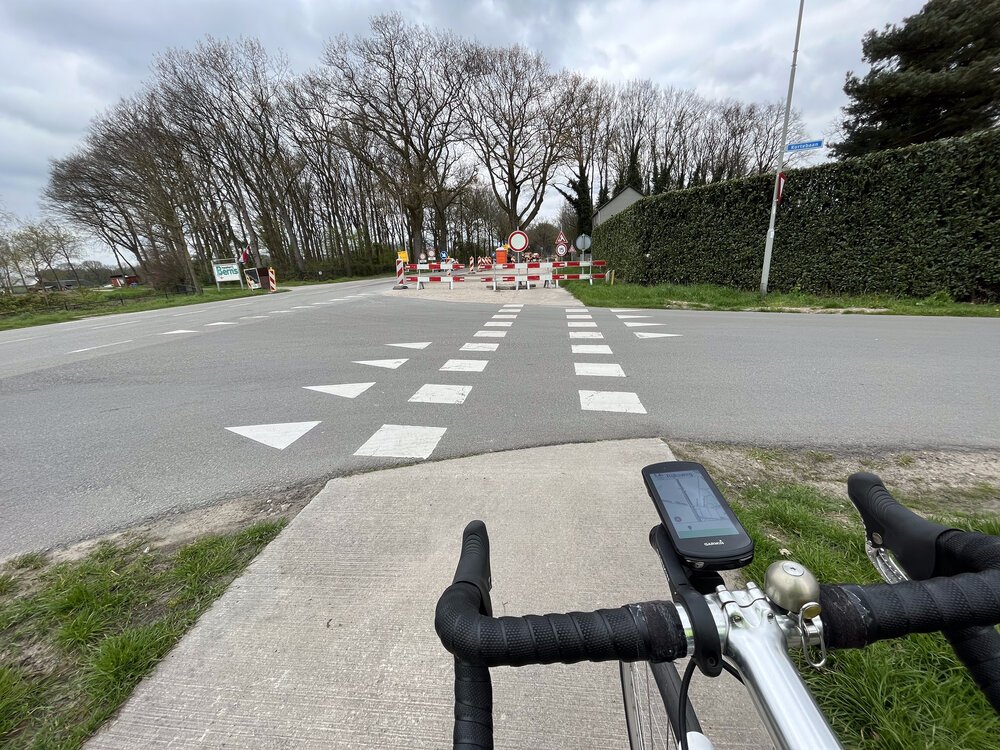 ... of door een onverwachte wegafsluiting, die je naar 