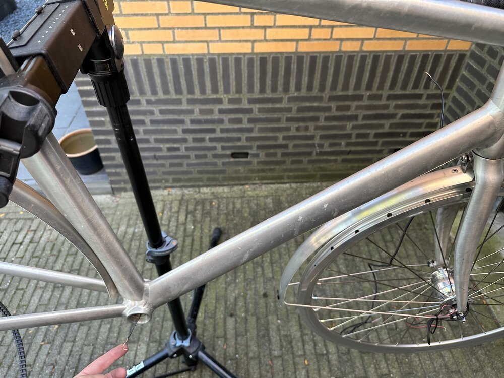 Hoera! Ik heb hem erdoor getrokken!