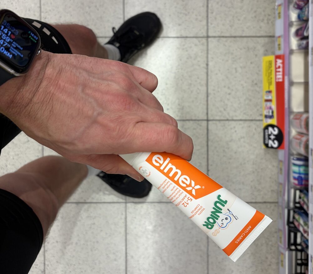 Missie geslaagd: met mijn trailrunning gear in de winkel